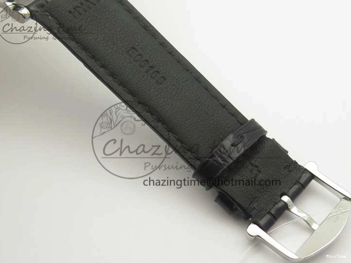 MIROTIME 0210 Durable Portofino Automatic SS MKF 1:1 Best Edition Black Dial On Black Leather Strap MIYOTA 9015 V 7202